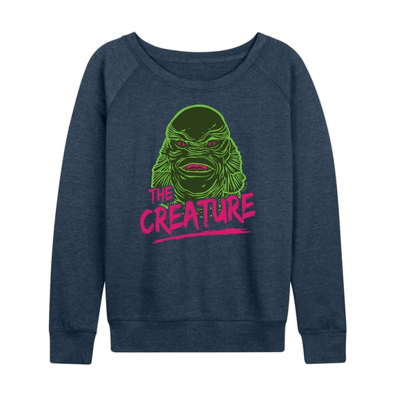 Classic Monsters - Creature From The Black Lagoon Slime Covered - Women's Lightweight French Terry Long Sleeve Shirt