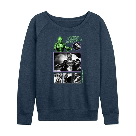 Classic Monsters - Creature From The Black Lagoon - Swim At Own Risk - Women's Lightweight French Terry Long Sleeve Shirt