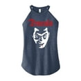 thumbnail image 1 of Classic Monsters - Dracula - Blood Dripping from Lip - Juniors High Neck Tank Top, 1 of 4
