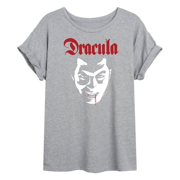 Classic Monsters - Dracula - Blood Dripping from Lip - Women's Oversized T-Shirt