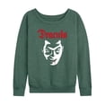 thumbnail image 1 of Classic Monsters - Dracula - Blood Dripping from Lip - Women's Lightweight French Terry Long Sleeve Shirt, 1 of 4