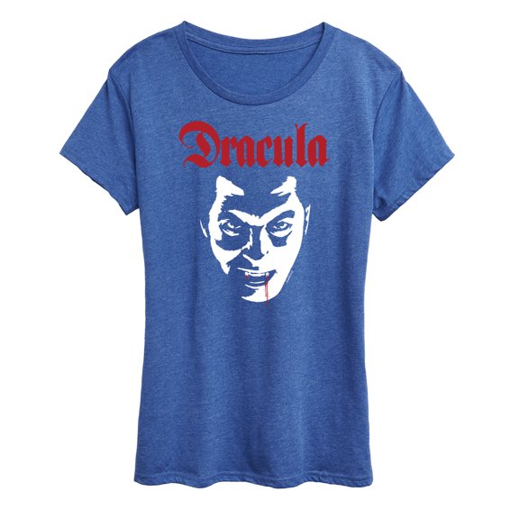 Classic Monsters - Dracula - Blood Dripping from Lip - Women's Short Sleeve Graphic T-Shirt