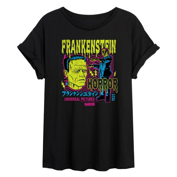 Classic Monsters - Frank Blacklight - Women's Oversized Graphic T-shirt