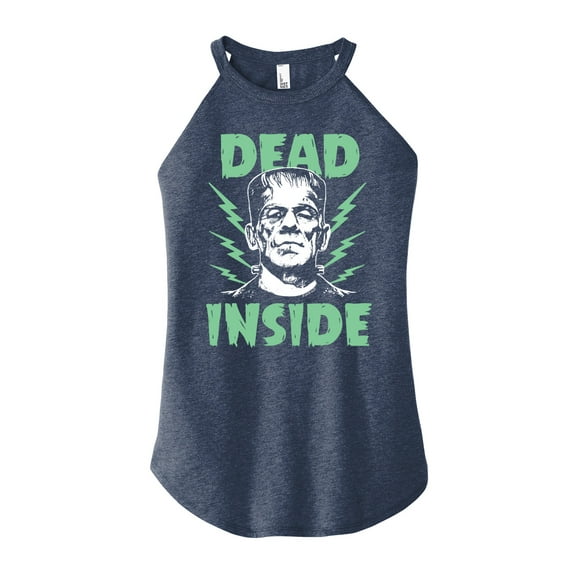 Classic Monsters - Frankenstein - Dead Inside - Electrified - Juniors High Neck Tank Top