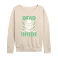 thumbnail image 1 of Classic Monsters - Frankenstein - Dead Inside - Electrified - Women's Lightweight French Terry Long Sleeve Shirt, 1 of 4