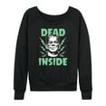 thumbnail image 1 of Classic Monsters - Frankenstein - Dead Inside - Electrified - Women's Lightweight French Terry Long Sleeve Shirt, 1 of 4