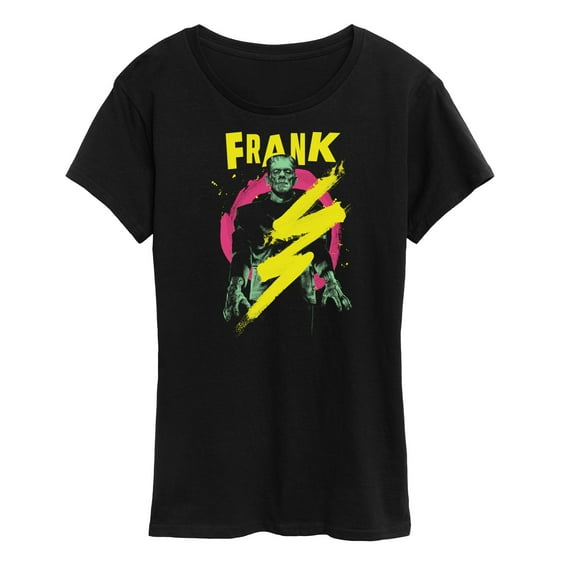 Classic Monsters - Frankenstein - Frank - Retro Neon Colors - Women's Short Sleeve Graphic T-Shirt