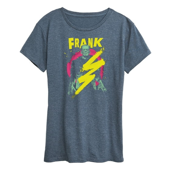 Classic Monsters - Frankenstein - Frank - Retro Neon Colors - Women's Short Sleeve Graphic T-Shirt