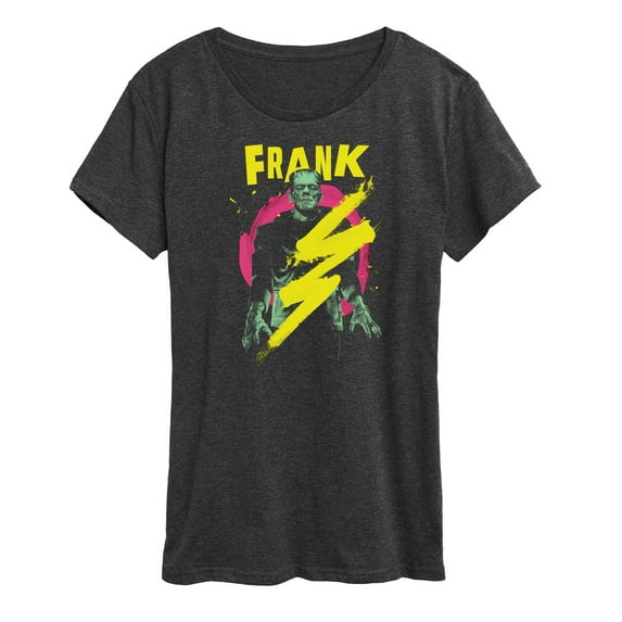Classic Monsters - Frankenstein - Frank - Retro Neon Colors - Women's Short Sleeve Graphic T-Shirt