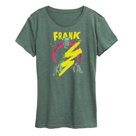 Classic Monsters - Frankenstein - Frank - Retro Neon Colors - Women's Short Sleeve Graphic T-Shirt