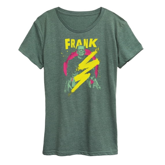 Classic Monsters - Frankenstein - Frank - Retro Neon Colors - Women's Short Sleeve Graphic T-Shirt
