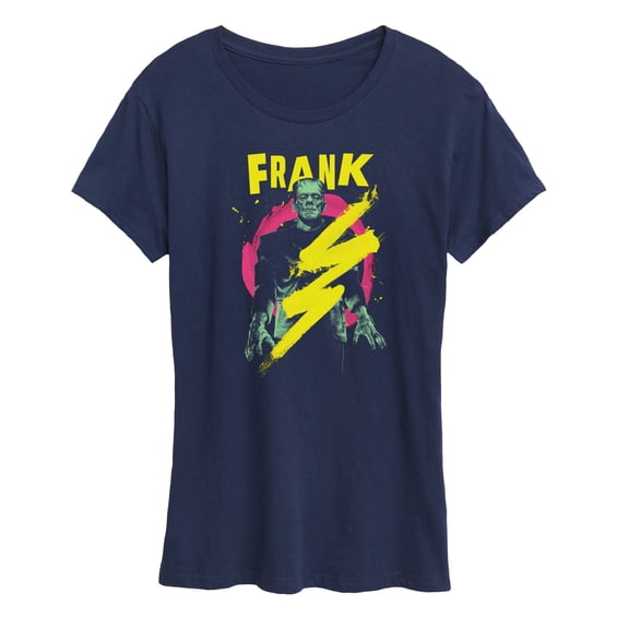 Classic Monsters - Frankenstein - Frank - Retro Neon Colors - Women's Short Sleeve Graphic T-Shirt