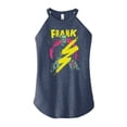 thumbnail image 1 of Classic Monsters - Frankenstein - Frank - Retro Style Lightening Bolt - Juniors High Neck Tank Top, 1 of 4