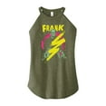thumbnail image 1 of Classic Monsters - Frankenstein - Frank - Retro Style Lightening Bolt - Juniors High Neck Tank Top, 1 of 4