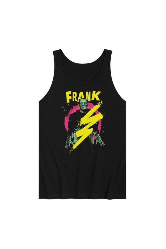 Classic Monsters - Frankenstein - Frank - Retro Style Lightening Bolt - Men's Jersey Tank Top