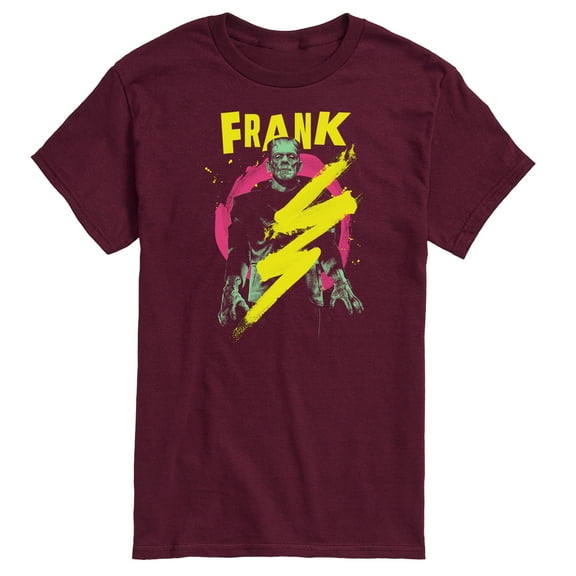 Classic Monsters - Frankenstein - Frank - Retro Style Lightening Bolt - Men's Short Sleeve Graphic T-Shirt