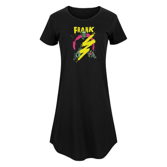 Classic Monsters - Frankenstein - Frank - Retro Style Lightening Bolt - Women's Any Way Dress
