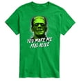 thumbnail image 1 of Classic Monsters - Frankenstein - You Make Me Feel Alive - Men's Short Sleeve Graphic T-Shirt, 1 of 4