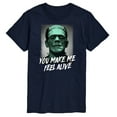 thumbnail image 1 of Classic Monsters - Frankenstein - You Make Me Feel Alive - Shaded Background - Men's Short Sleeve Graphic T-Shirt, 1 of 4
