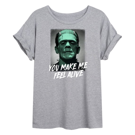 Classic Monsters - Frankenstein - You Make Me Feel Alive - Shaded - Women's Oversized T-Shirt