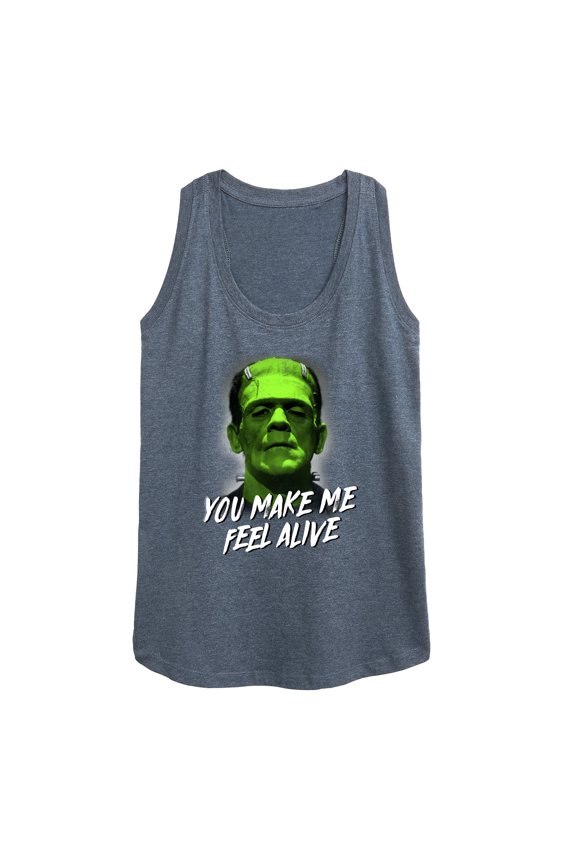 Classic Monsters - Frankenstein - You Make Me Feel Alive - Women's Racerback Tank Top