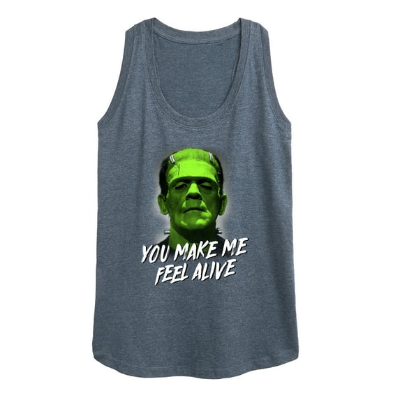 Classic Monsters - Frankenstein - You Make Me Feel Alive - Women's Racerback Tank Top