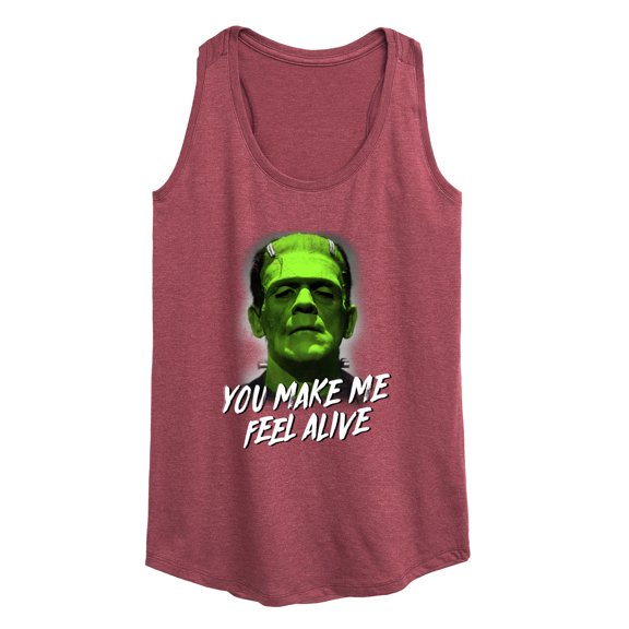 Classic Monsters - Frankenstein - You Make Me Feel Alive - Women's Racerback Tank Top