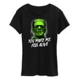 thumbnail image 1 of Classic Monsters - Frankenstein - You Make Me Feel Alive - Women's Short Sleeve Graphic T-Shirt, 1 of 4