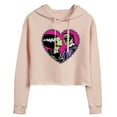 thumbnail image 1 of Classic Monsters - Frankenstein and Bride - Stitched Heart - Love At First Sight - Juniors Cropped Pullover Hoodie, 1 of 4