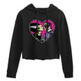 thumbnail image 1 of Classic Monsters - Frankenstein and Bride - Stitched Heart - Love At First Sight - Juniors Cropped Pullover Hoodie, 1 of 4