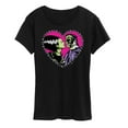 thumbnail image 1 of Classic Monsters - Frankenstein and Bride - Stitched Heart - Love At First Sight - Women's Short Sleeve Graphic T-Shirt, 1 of 4
