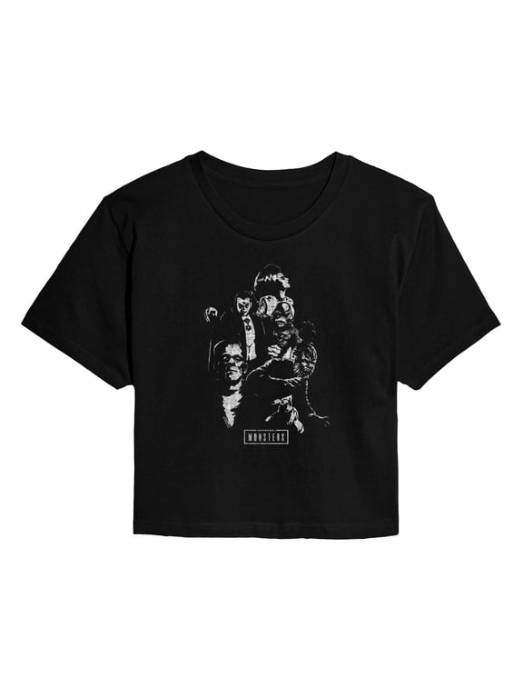 - Monster Collage Women's Cropped Graphic T-Shirt