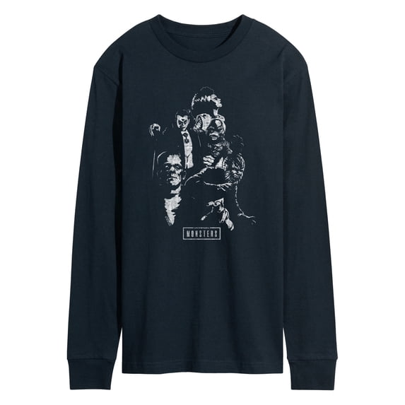 Classic Monsters - Monster Collage - Men's Long Sleeve Graphic T-Shirt