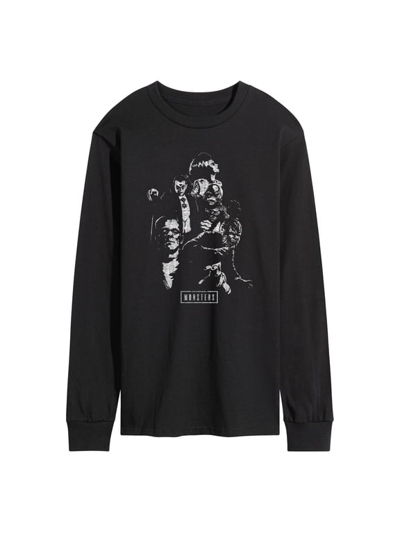 - Monster Collage Men's Long Sleeve Graphic T-Shirt