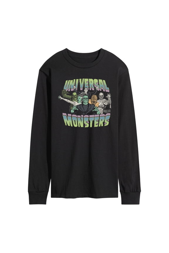 Classic Monsters - Monsters Collage - Men's Long Sleeve Graphic T-Shirt