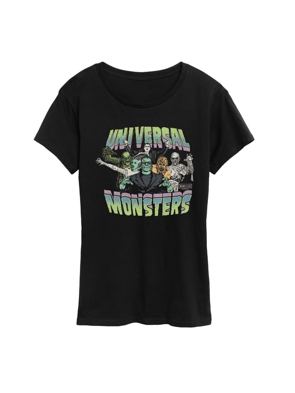 - Monsters Collage Women's Short Sleeve Graphic T-Shirt