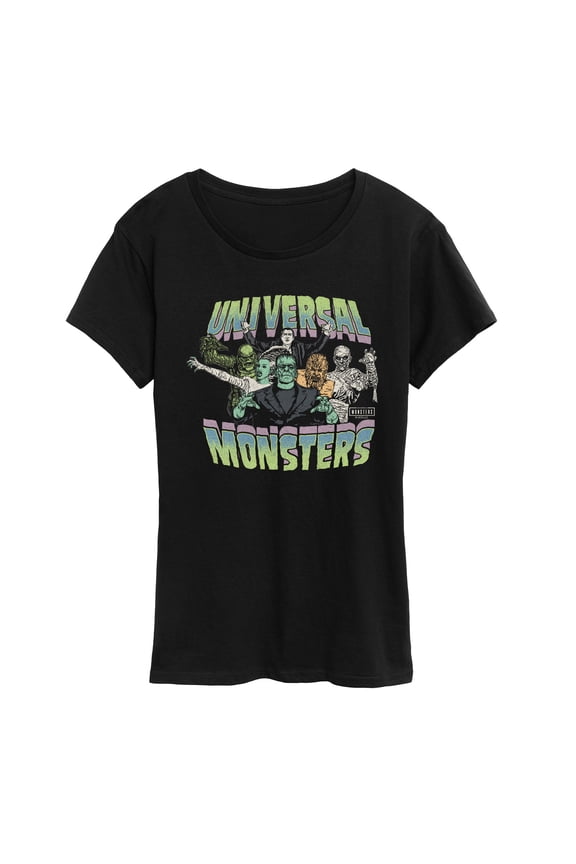 Classic Monsters - Monsters Collage - Women's Short Sleeve Graphic T-Shirt