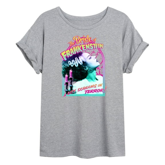Classic Monsters - The Bride of Frankenstein - A City Screams in Terror - Juniors Ideal Flowy Muscle T-Shirt