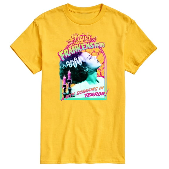Classic Monsters - The Bride of Frankenstein - A City Screams in Terror - Men's Short Sleeve Graphic T-Shirt