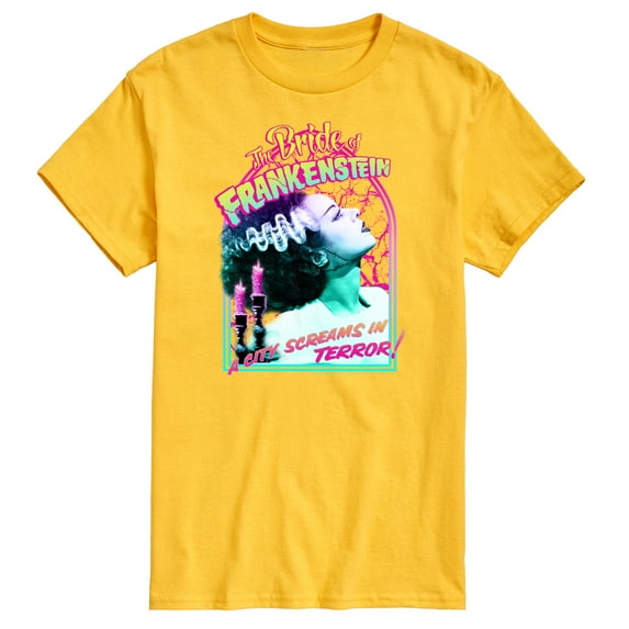 Classic Monsters - The Bride of Frankenstein - A City Screams in Terror - Men's Short Sleeve Graphic T-Shirt