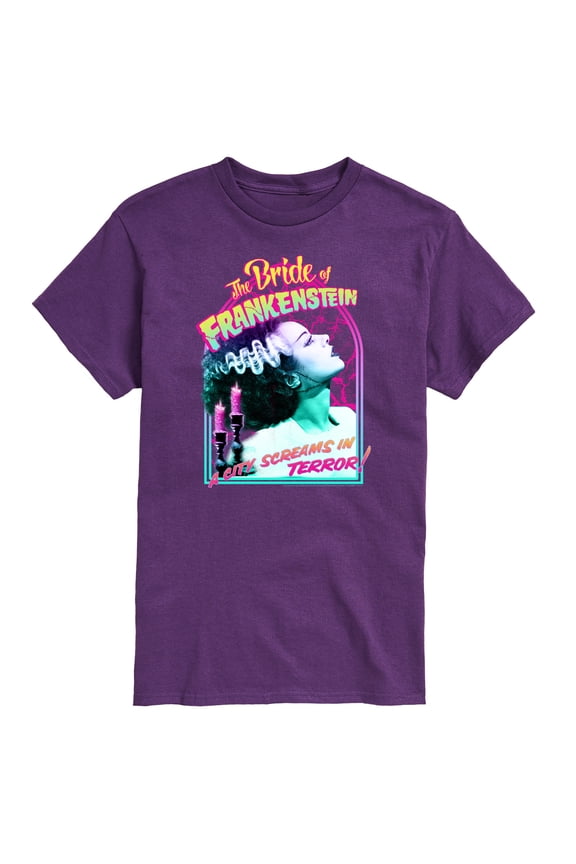Classic Monsters - The Bride of Frankenstein - A City Screams in Terror - Men's Short Sleeve Graphic T-Shirt