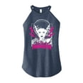 thumbnail image 1 of Classic Monsters - The Bride of Frankenstein - Neon Pink Thunder Bolts - Juniors High Neck Tank Top, 1 of 4