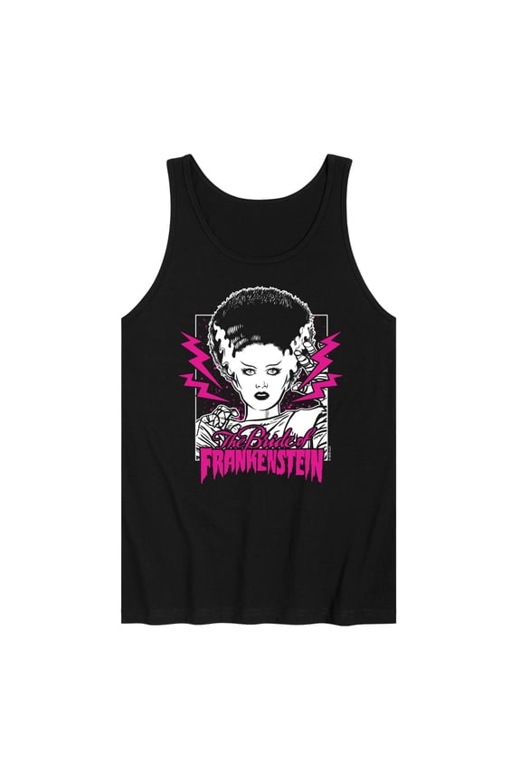 Classic Monsters - The Bride of Frankenstein - Neon Pink Thunder Bolts - Men's Jersey Tank Top