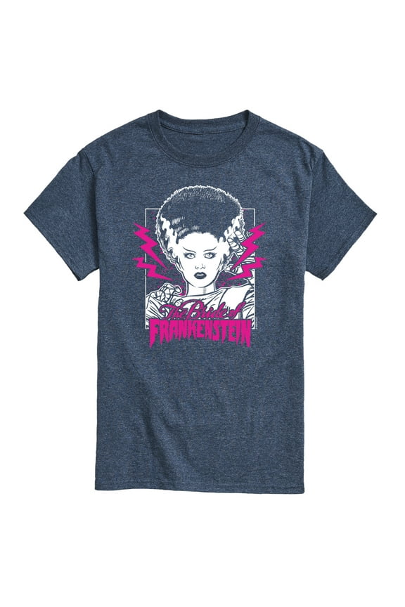 Classic Monsters - The Bride of Frankenstein - Neon Pink Thunder Bolts - Men's Short Sleeve Graphic T-Shirt