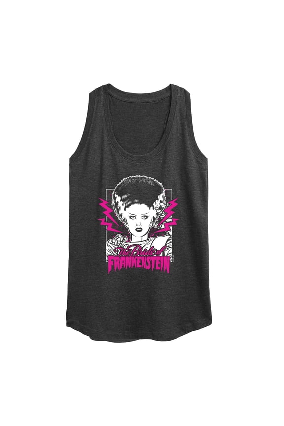 Classic Monsters - The Bride of Frankenstein - Neon Pink Thunder Bolts - Women's Racerback Tank Top