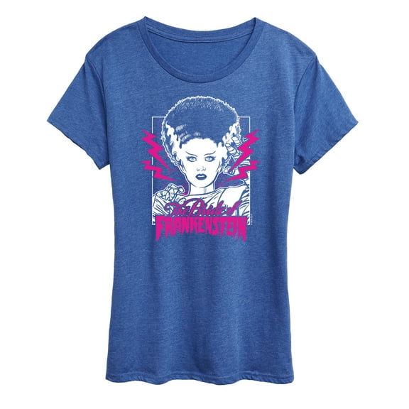 Classic Monsters - The Bride of Frankenstein - Neon Pink Thunder Bolts - Women's Short Sleeve Graphic T-Shirt