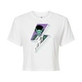 thumbnail image 1 of Classic Monsters - The Bride of Frankenstein - Retro Style Lightening Bolt - Comic Style - Juniors Cropped Cotton Blend T-Shirt, 1 of 4