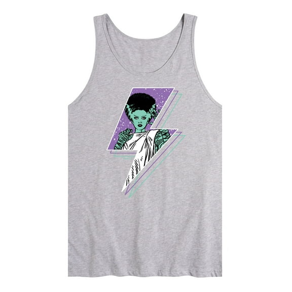 Classic Monsters - The Bride of Frankenstein - Retro Style Lightening Bolt - Comic Style - Men's Jersey Tank Top