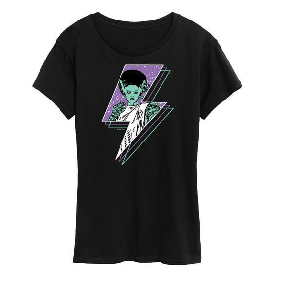 Classic Monsters - The Bride of Frankenstein - Retro Style Lightening Bolt - Comic Style - Women's Short Sleeve Graphic T-Shirt
