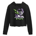 thumbnail image 1 of Classic Monsters - The Bride of Frankenstein - Retro Style Lightening Bolt - Juniors Cropped Pullover Hoodie, 1 of 4